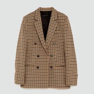 Double Breasted Zara Check Blazer size S